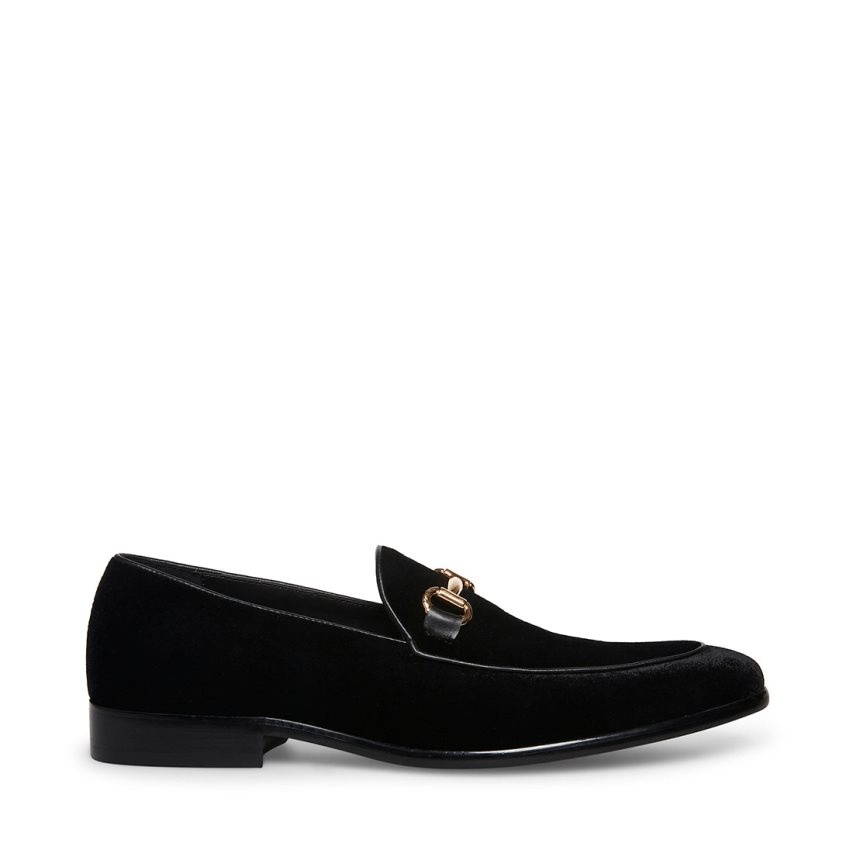 Steve Madden Diego-v Velvet Loafers Herre Svarte | JCOPT4152