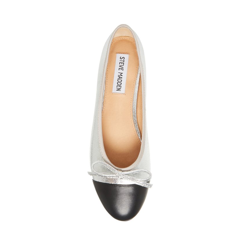 Steve Madden Ellison Ballerinasko Dame Sølv | OXQLU4971