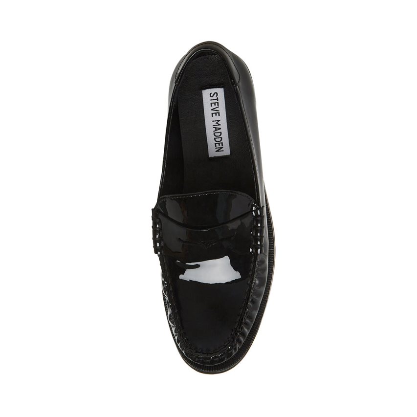 Steve Madden Emmet Patent Loafers Dame Svarte | ZMBGT3087