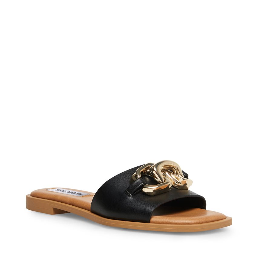 Steve Madden Gene Badesandaler Dame Svarte | IWHJE4217