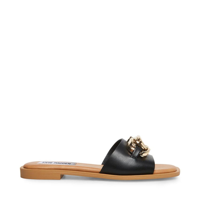 Steve Madden Gene Badesandaler Dame Svarte | IWHJE4217