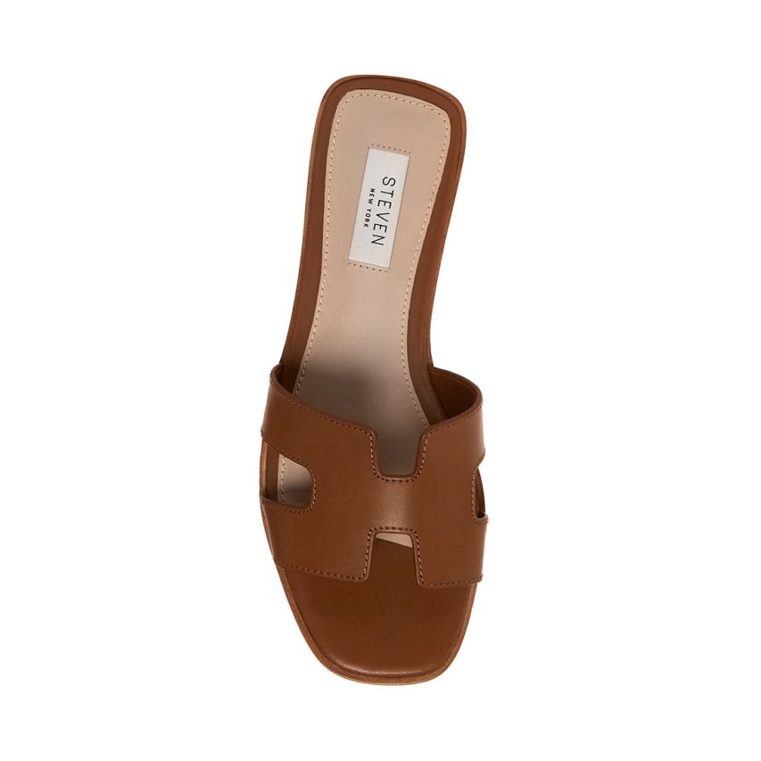 Steve Madden Hadyn Lær Badesandaler Dame Brune | VBPDJ2380