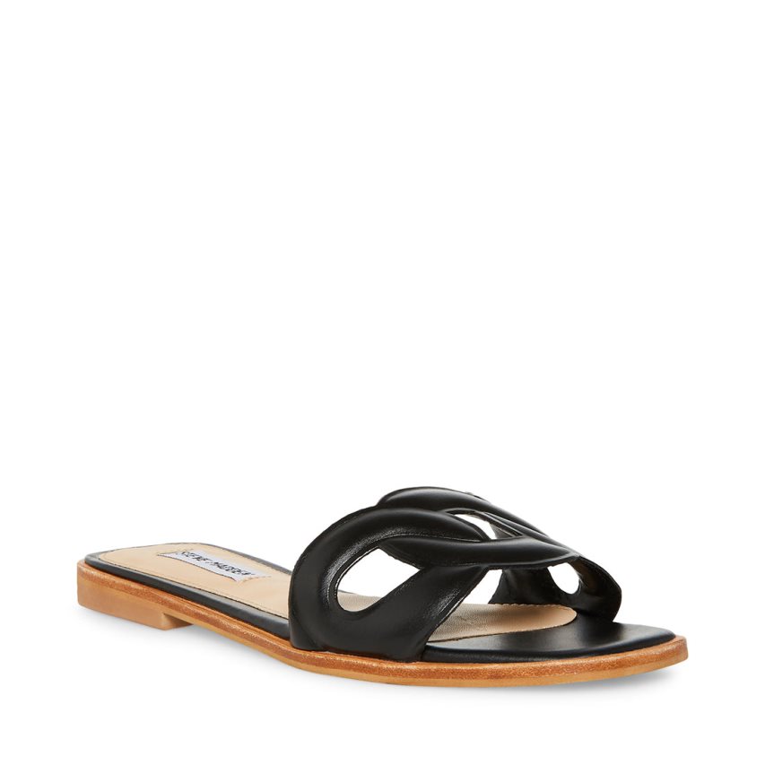 Steve Madden Helene Badesandaler Dame Svarte | UVRZD8941