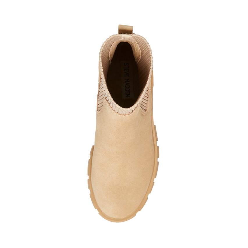 Steve Madden Hutch Semsket Skinn Ankelstøvletter Dame Beige | PLZBG6205