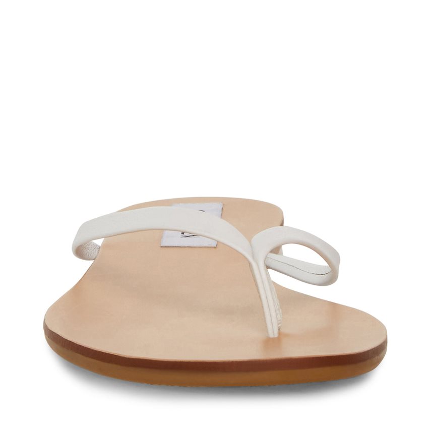 Steve Madden Image Lær Flip Flops Dame Hvite | JCVRE6914