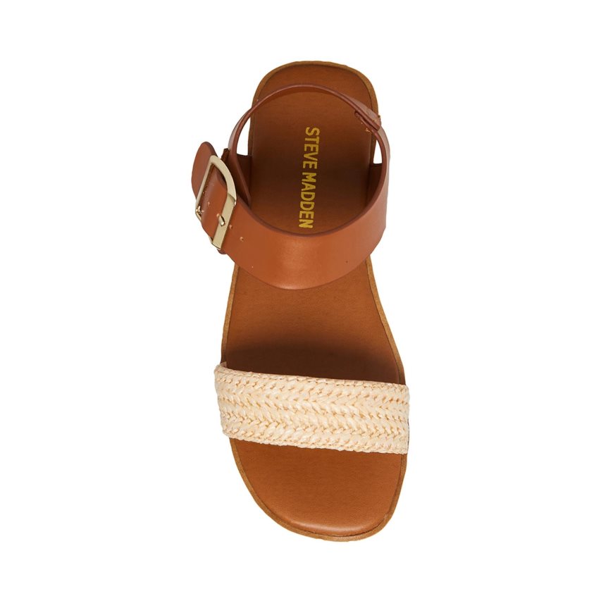 Steve Madden Jdestind Raffia Platåsandaler Barn Brune | SCWFG2740