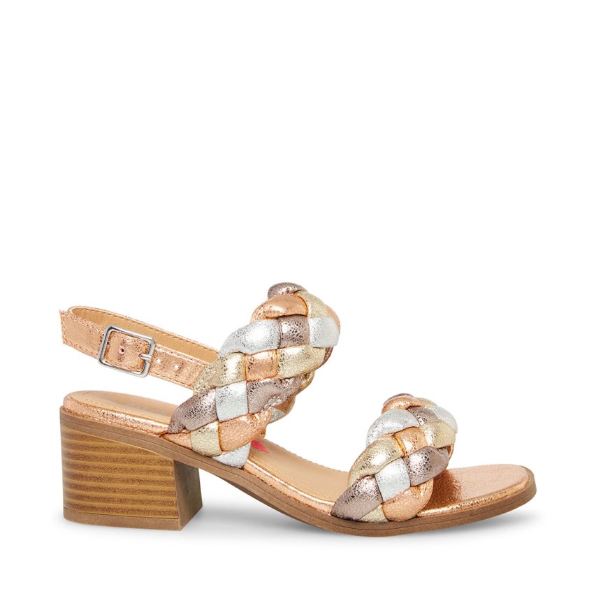 Steve Madden Jkenleyy Metallic Sandaler med Hæl Barn Multicolor | WFPZY4367