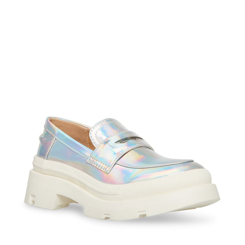 Steve Madden Jlawrnce Iridescent Platform Sko Barn Sølv | YOVIU5831