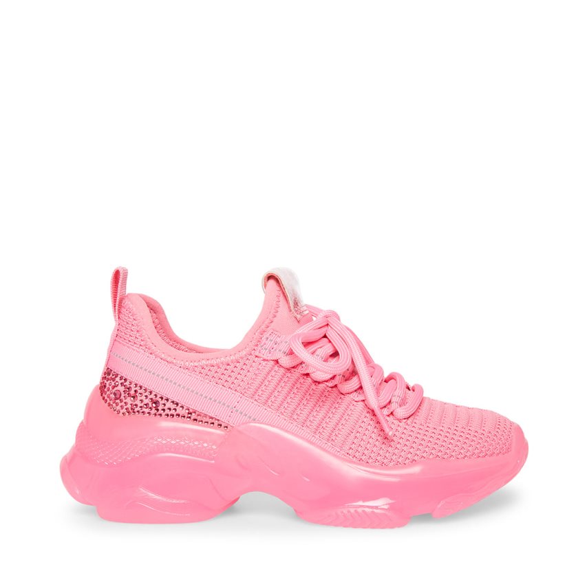 Steve Madden Jmaxima Neon Joggesko Barn Rosa | LWXYE2156