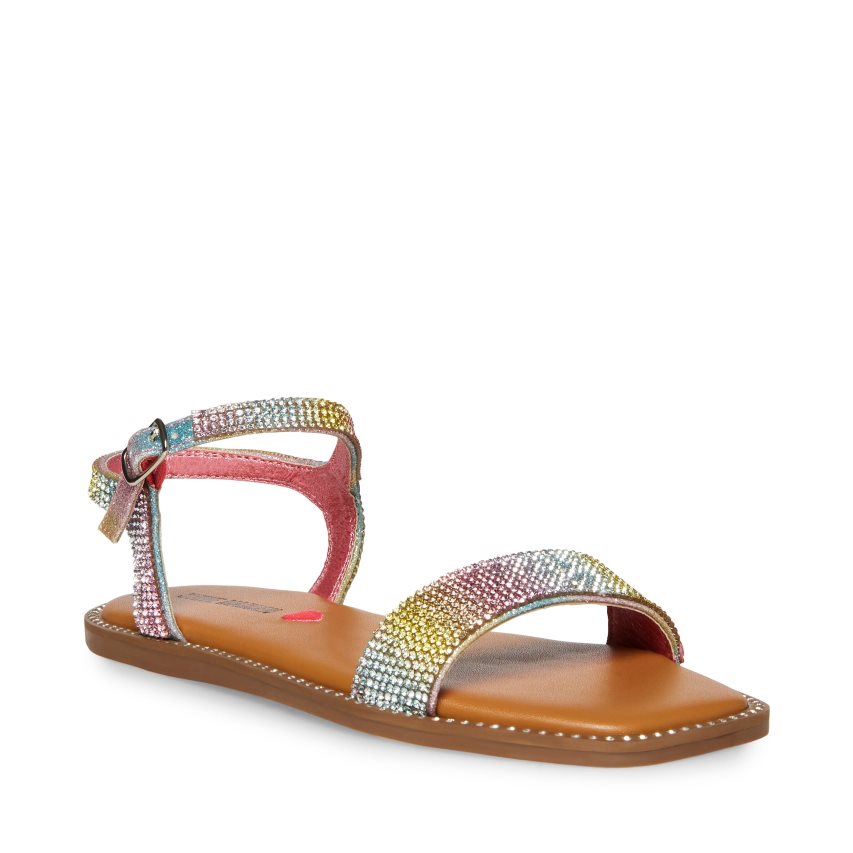 Steve Madden Jnishar Flate Sandaler Barn Multicolor | ZMWIQ7841