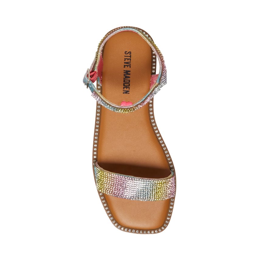 Steve Madden Jnishar Flate Sandaler Barn Multicolor | ZMWIQ7841