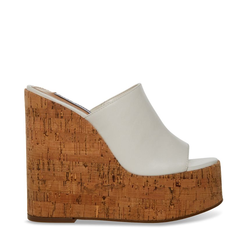 Steve Madden Joanne Wedge Dame Hvite | ZHPUI6534