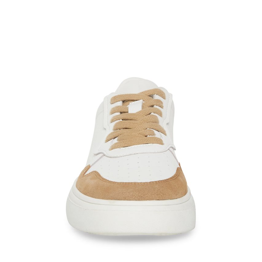 Steve Madden Jorgee Semsket Skinn Joggesko Herre Hvite Brune | RHXVD8165