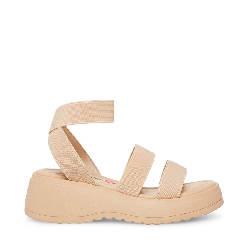 Steve Madden Jsammie Natural Platåsandaler Barn Lyse Brune | PUMOQ2130