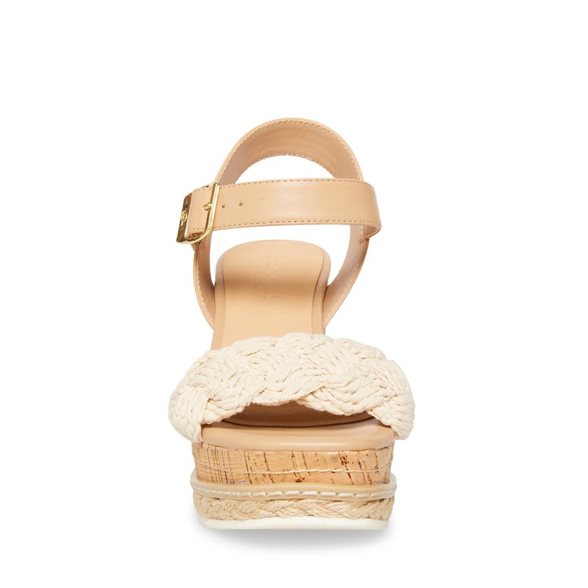 Steve Madden Junee-w Natural Sandaler med Hæl Dame Brune | IJBQY4839