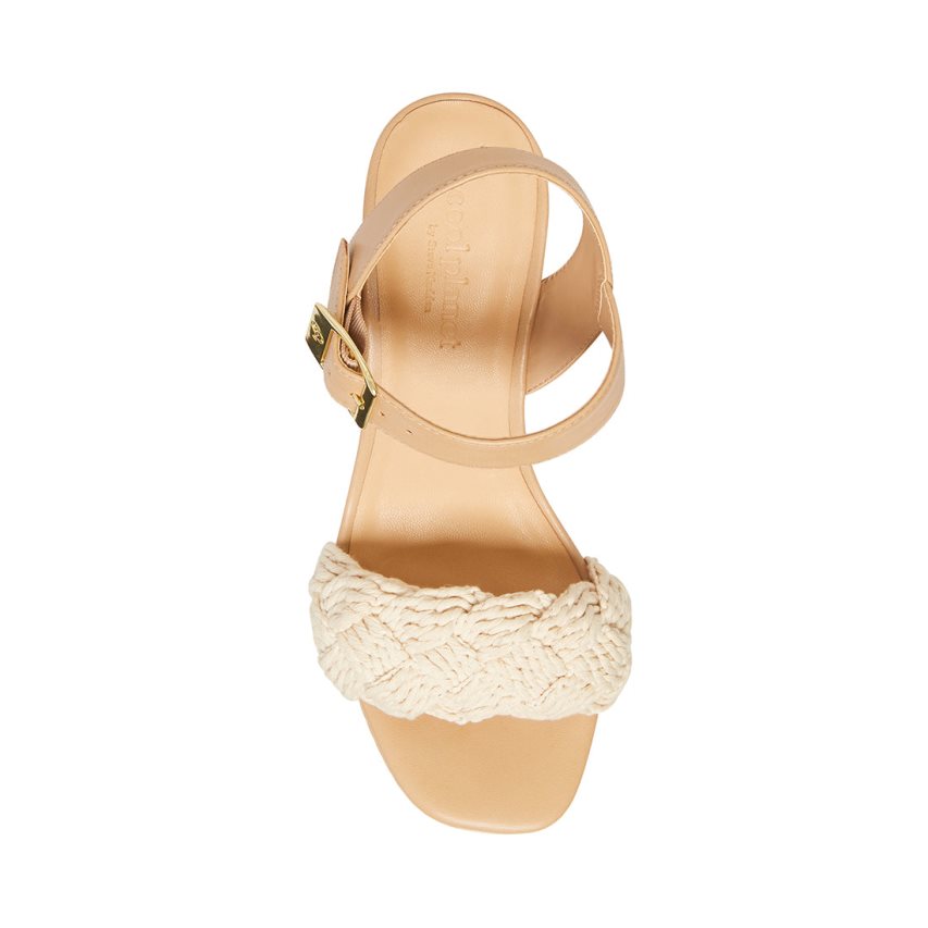 Steve Madden Junee-w Natural Sandaler med Hæl Dame Brune | IJBQY4839