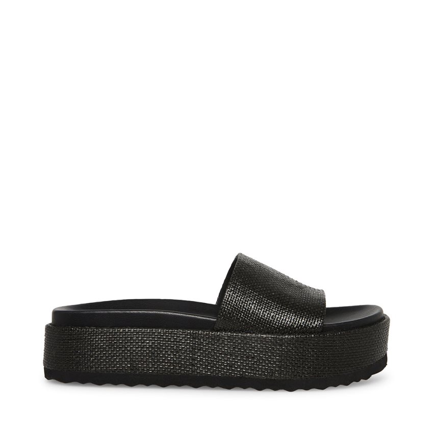 Steve Madden Kasper Badesandaler Dame Svarte | BFJLQ1395