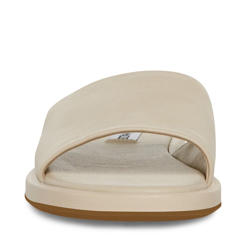 Steve Madden Kaya Lær Badesandaler Dame Beige | DTPZB2394