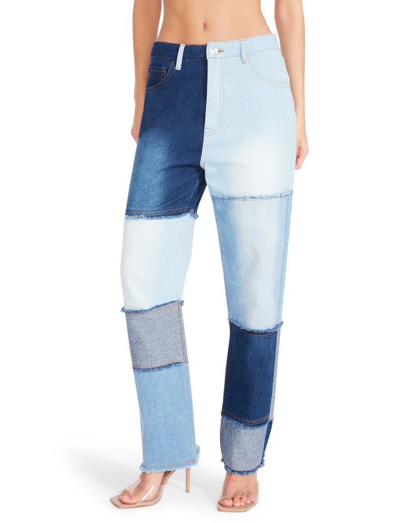 Steve Madden Kylie Denim Fabric Bukse Dame Blå | FGCYS9021