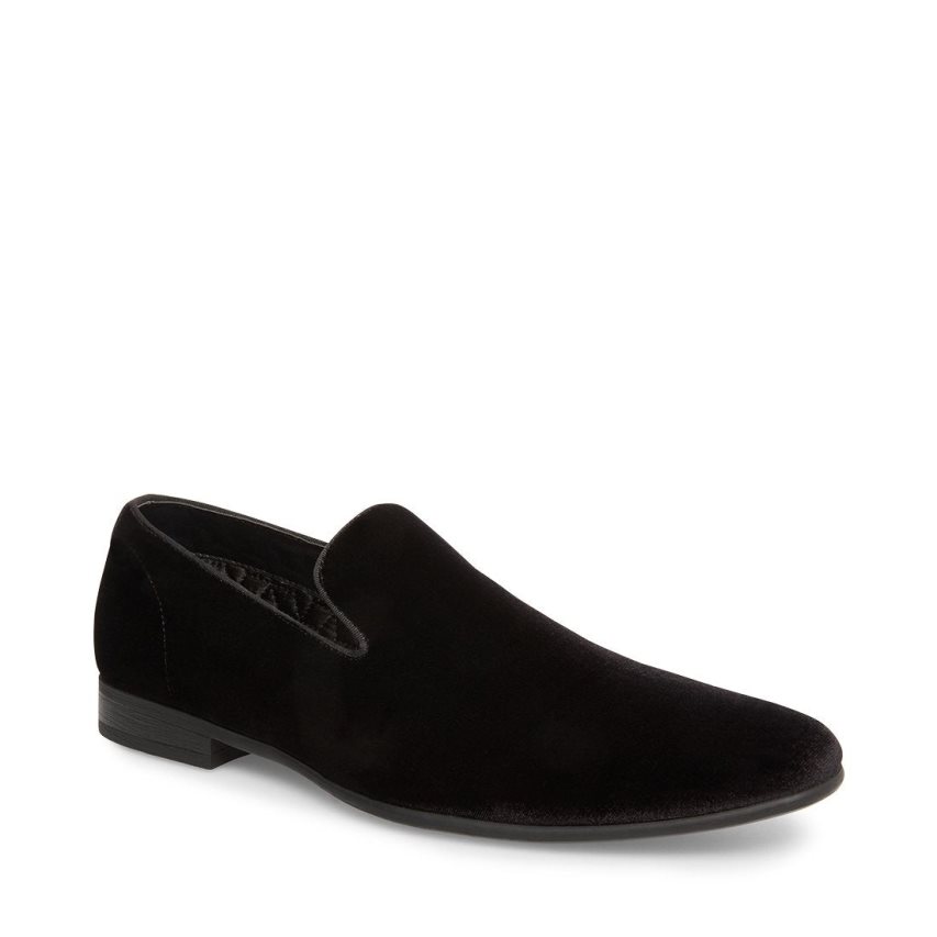 Steve Madden Laight Velvet Loafers Herre Svarte | EGLTX6873