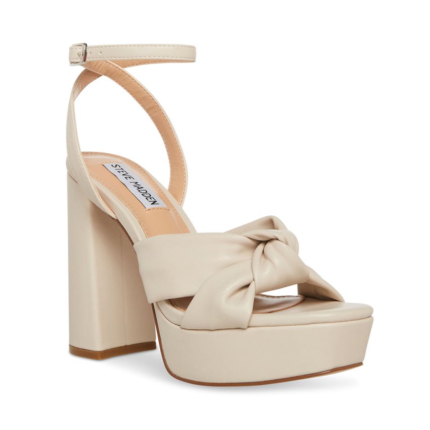 Steve Madden Lala Sandaler med Hæl Dame Beige | VQAMH8046