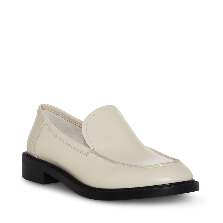 Steve Madden Larusso Lær Loafers Dame Beige | AXRZL2804