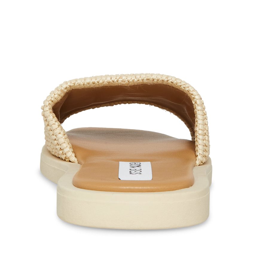 Steve Madden Leigh Natural Badesandaler Dame Beige | ZYBPE3705