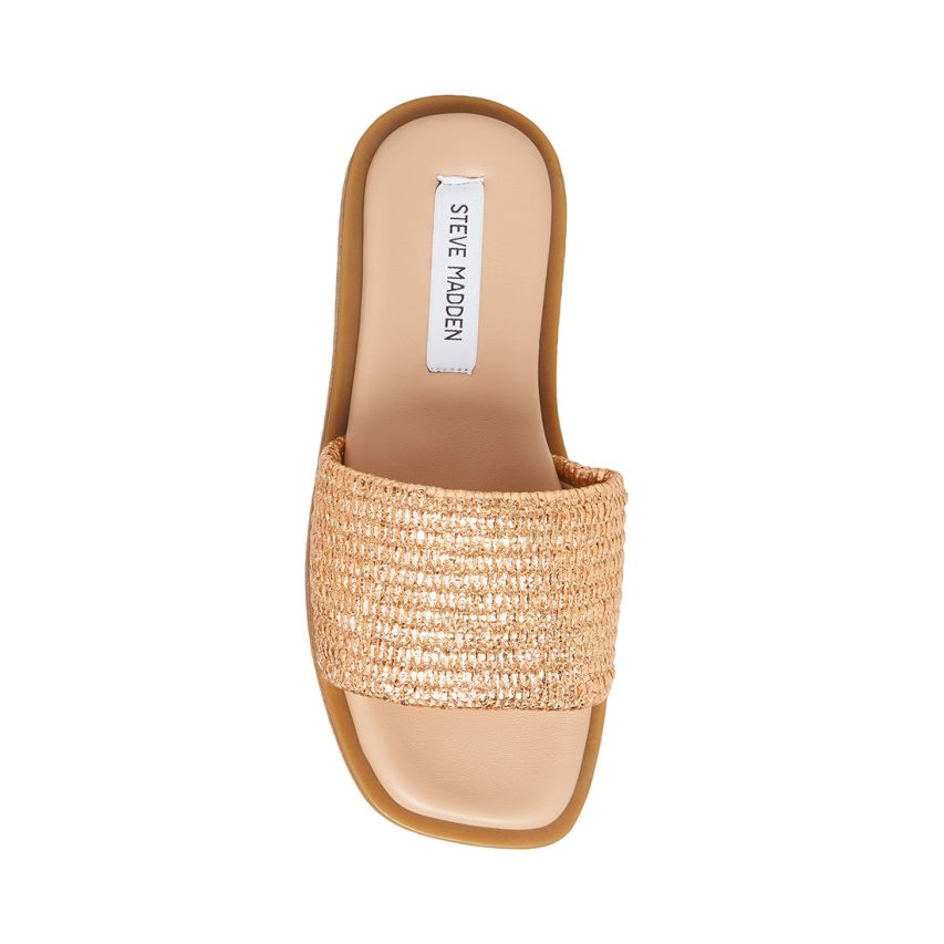 Steve Madden Leigh Rose Badesandaler Dame Gull | NTLGO6039