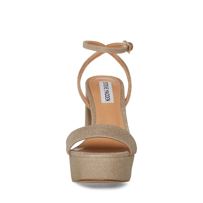 Steve Madden Lessa Glitter Sandaler med Hæl Dame Gull | SBJCP2153