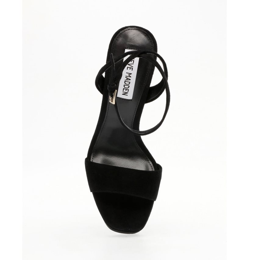 Steve Madden Lessa Semsket Skinn Sandaler med Hæl Dame Svarte | SUPBD1320