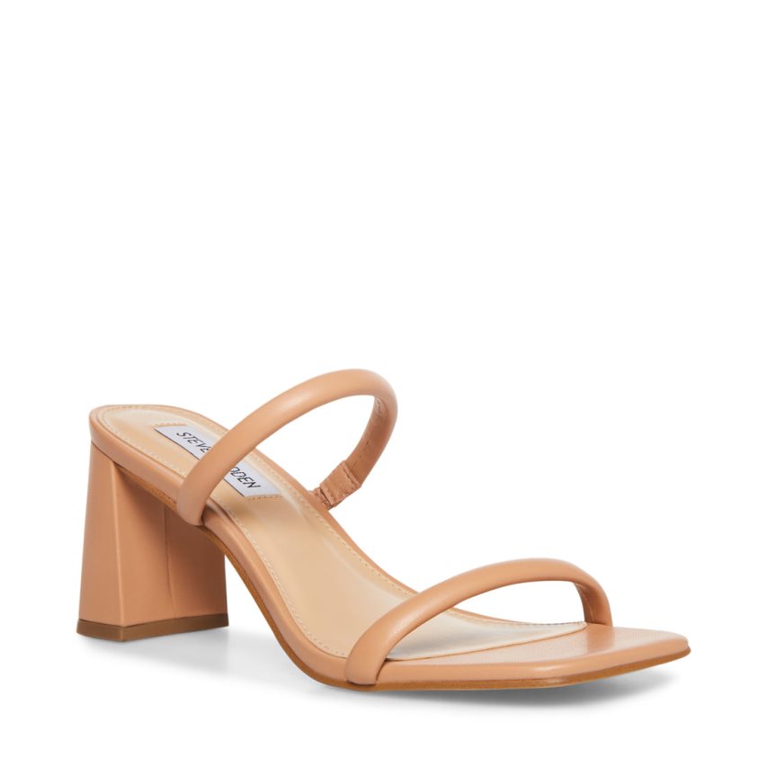 Steve Madden Lilah Sandaler med Hæl Dame Lyse Brune | LRWZK8376