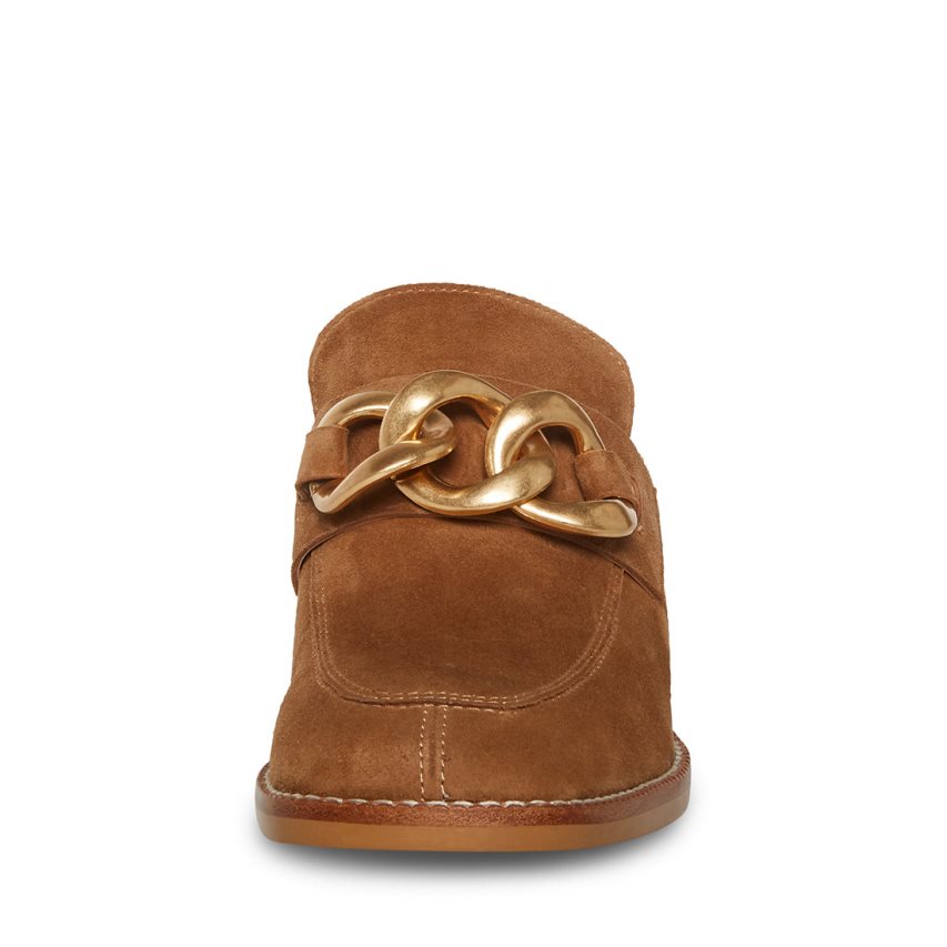 Steve Madden Lorie Chestnut Semsket Skinn Mules Sko Dame Brune | CEROA1906