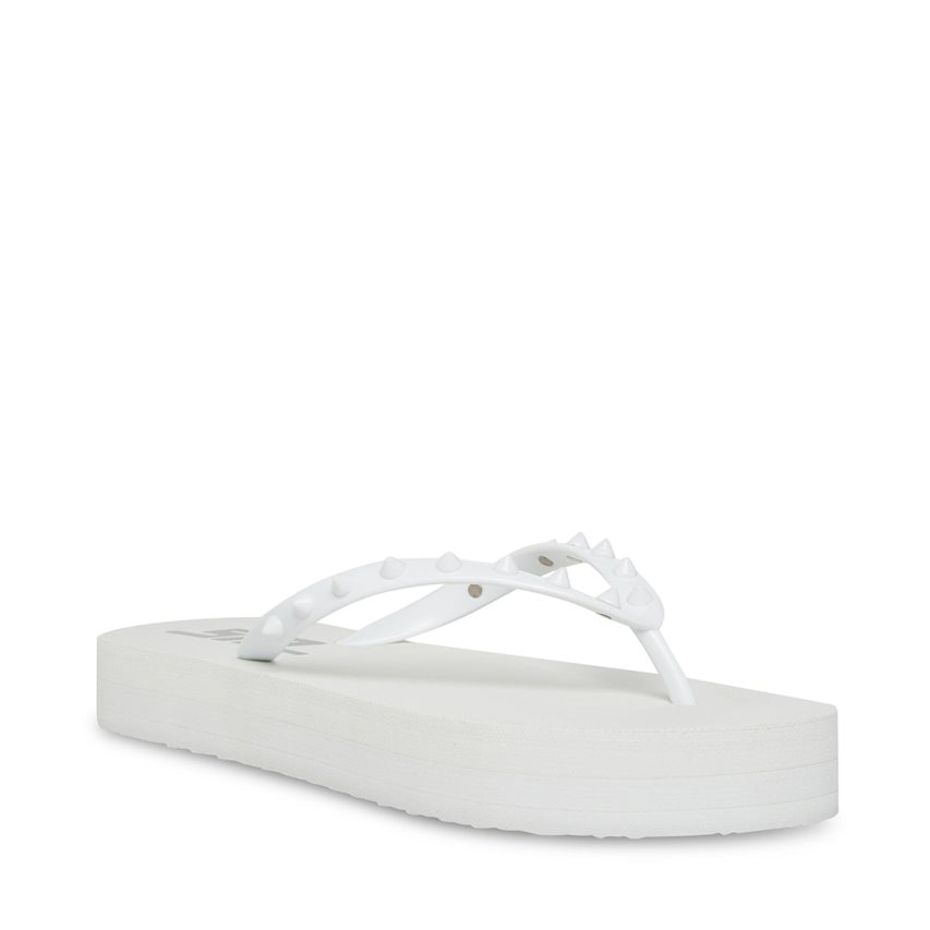 Steve Madden Lumi Flip Flops Dame Hvite | PHBFY3045