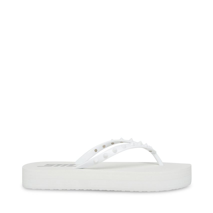 Steve Madden Lumi Flip Flops Dame Hvite | PHBFY3045