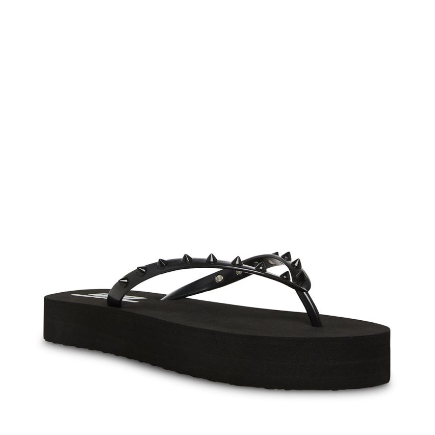 Steve Madden Lumi Flip Flops Dame Svarte | FVYCB0572