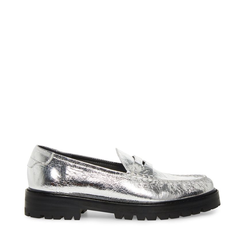 Steve Madden Madelyn Loafers Dame Sølv | ZFSRA2031