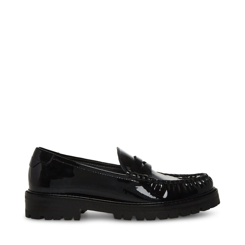 Steve Madden Madelyn Patent Loafers Dame Svarte | STRCZ8567