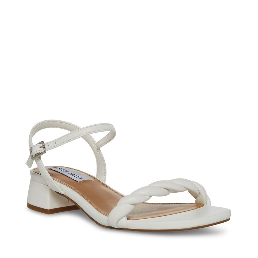 Steve Madden Magnetic Sandaler med Hæl Dame Hvite | UIMVD4970