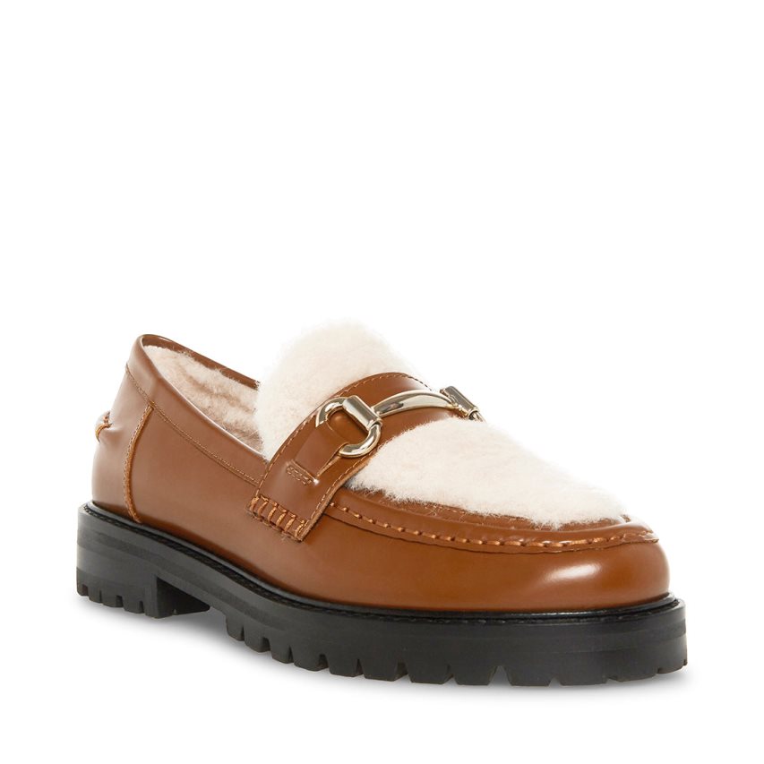 Steve Madden Marianna Lær Loafers Dame Brune | IPCAF8164