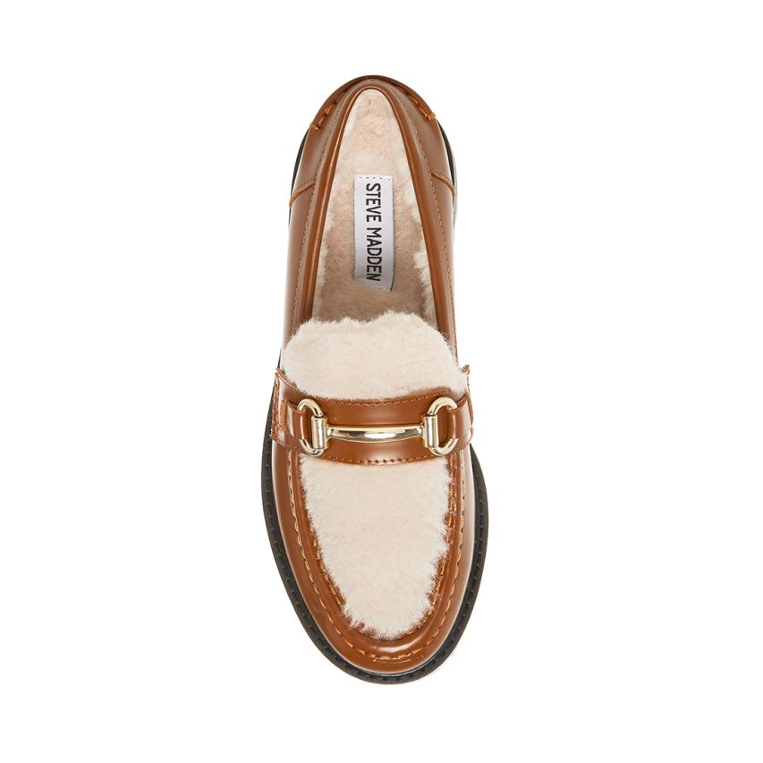 Steve Madden Marianna Lær Loafers Dame Brune | IPCAF8164