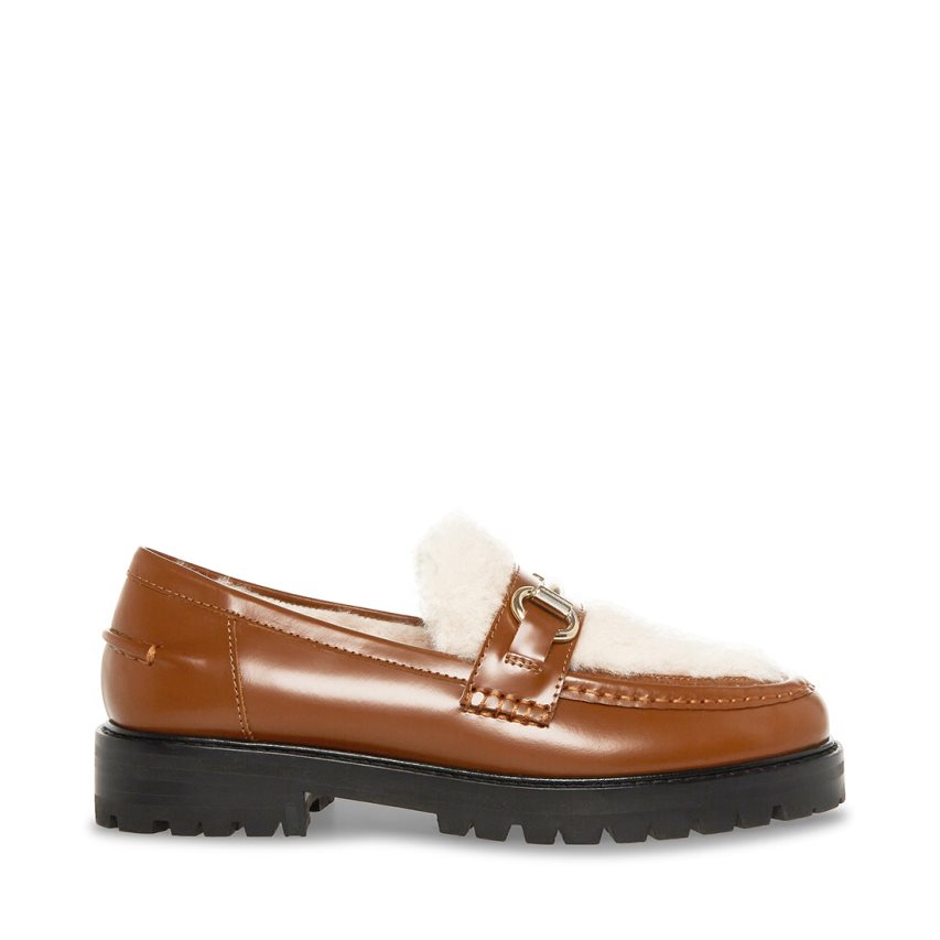 Steve Madden Marianna Lær Loafers Dame Brune | IPCAF8164