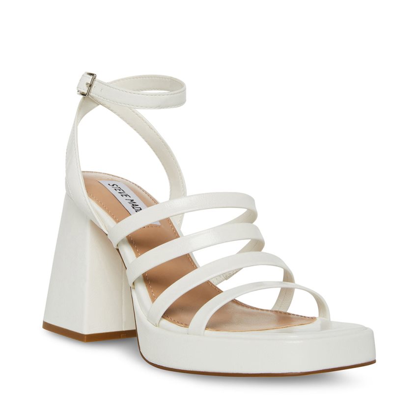 Steve Madden Marilyn Sandaler med Hæl Dame Hvite | THSFP3975