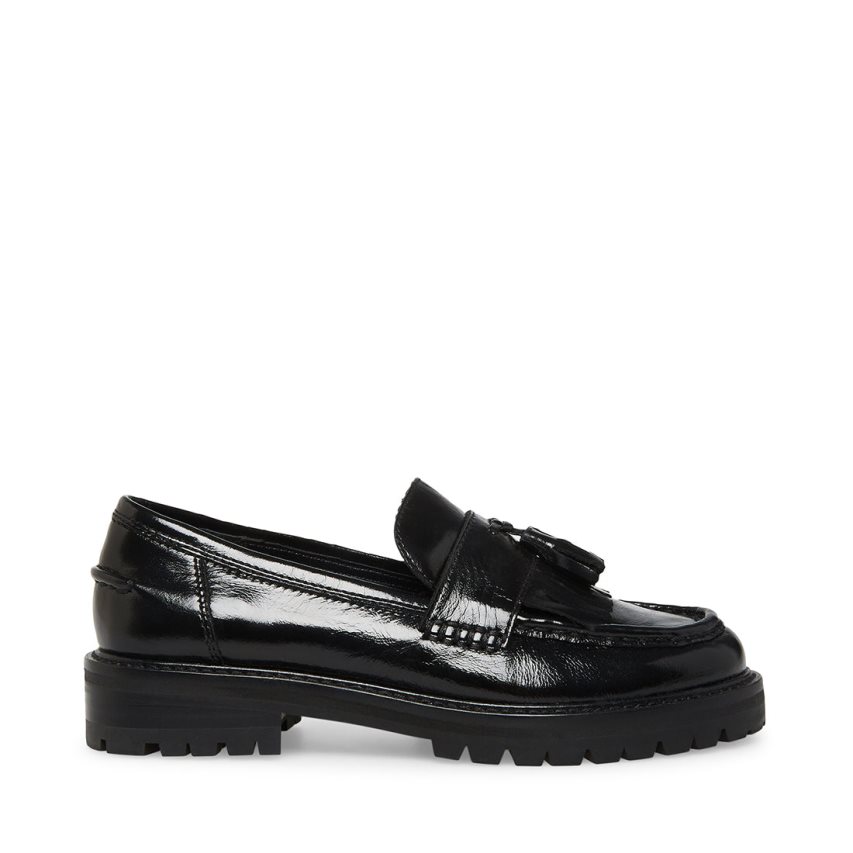 Steve Madden Minka Lær Loafers Dame Svarte | RQGUT8673