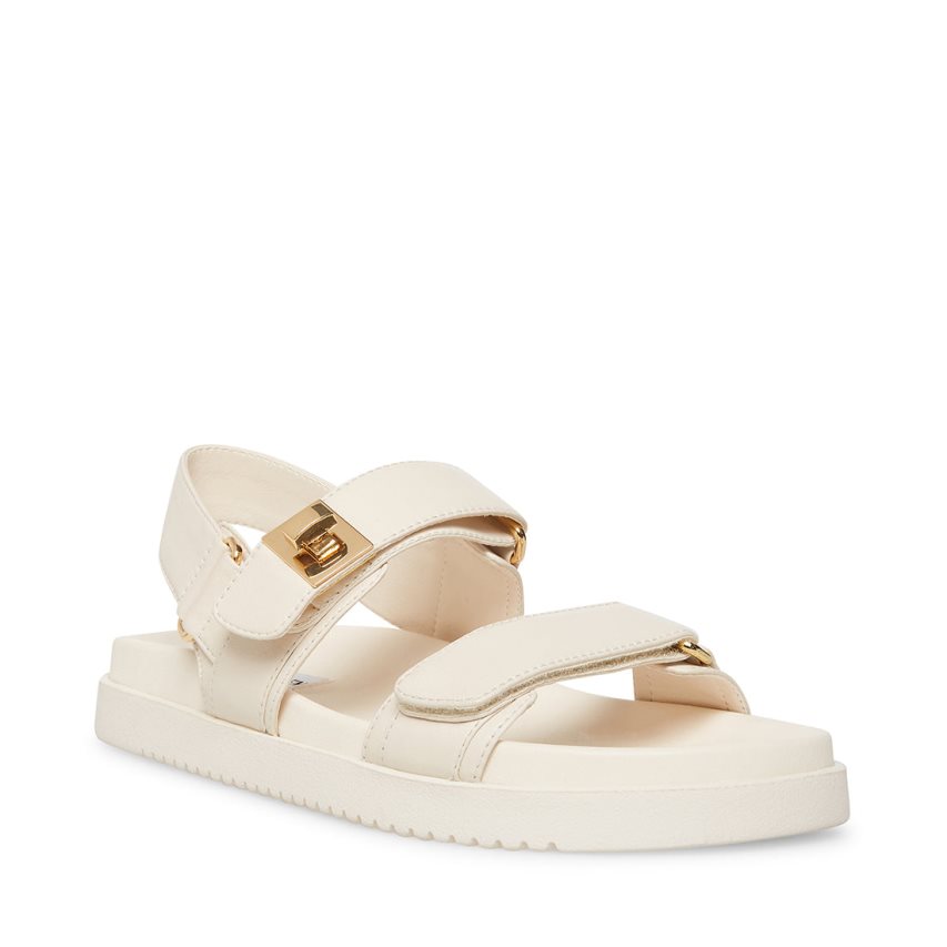 Steve Madden Mona Lær Platåsandaler Dame Beige | MSHLN4571