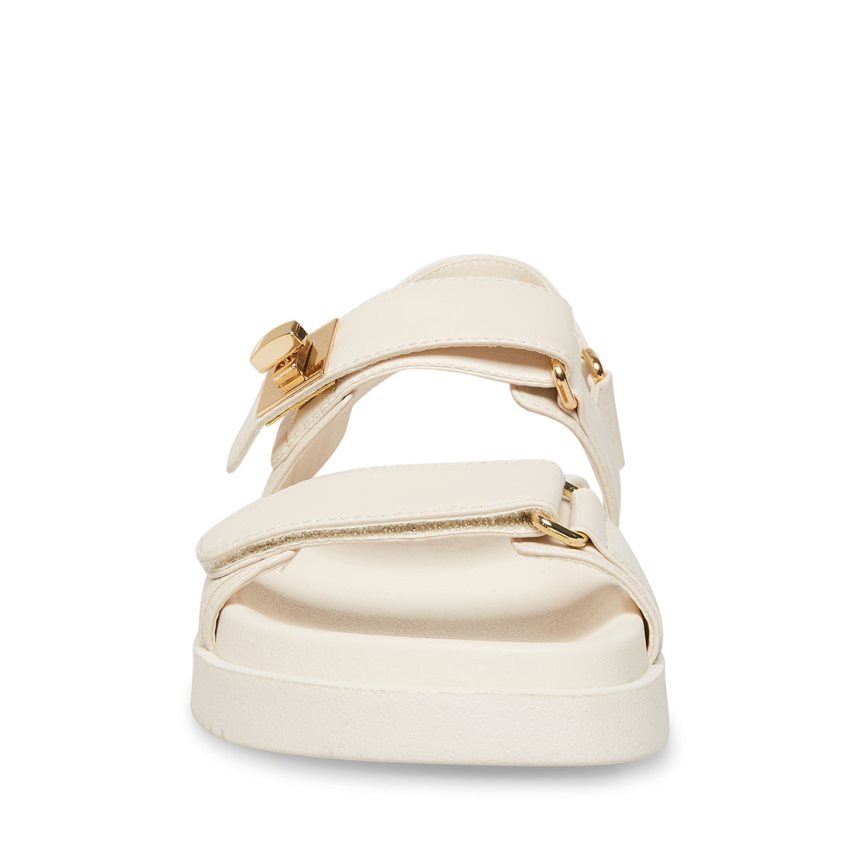 Steve Madden Mona Lær Platåsandaler Dame Beige | MSHLN4571