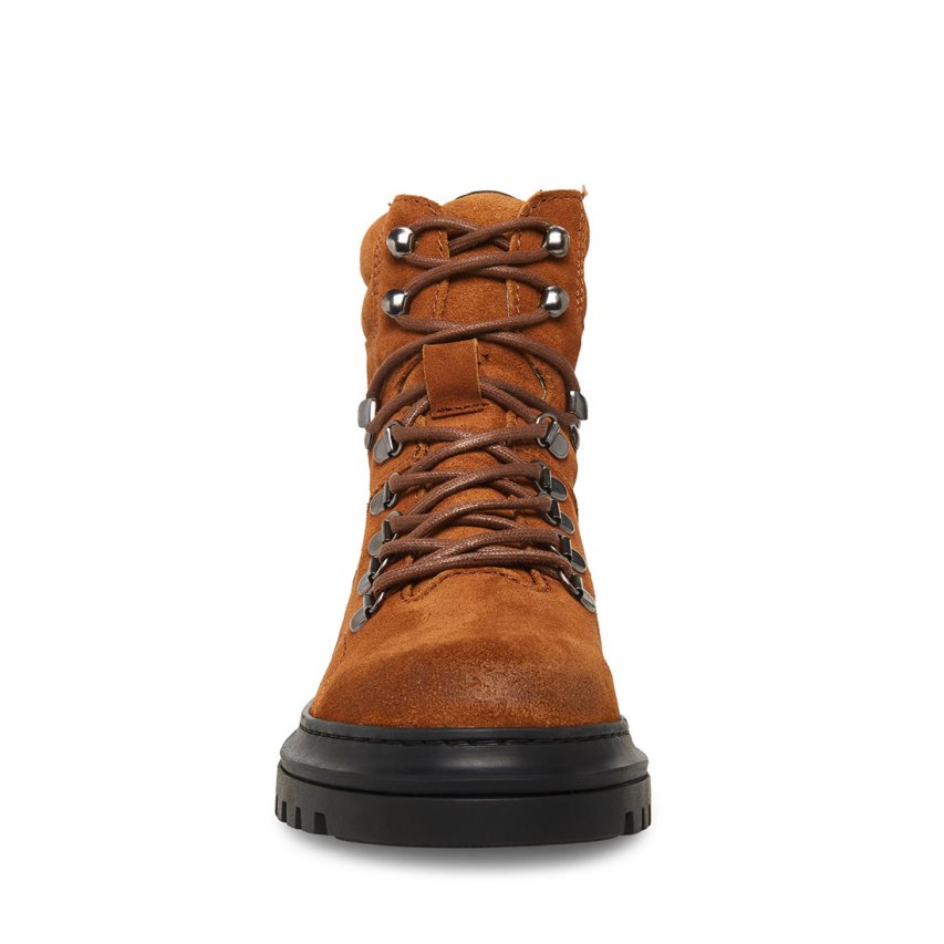 Steve Madden Monty Semsket Skinn Ankelstøvletter Herre Brune | WMCJU8542