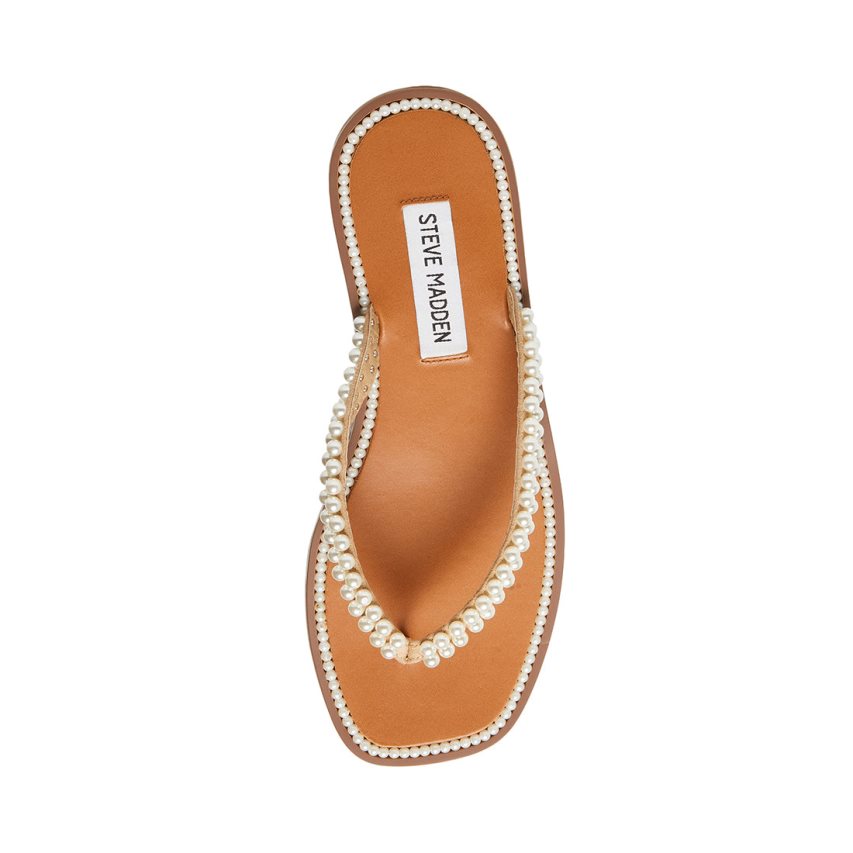 Steve Madden Nadira Flip Flops Dame Hvite | PUSFO7419