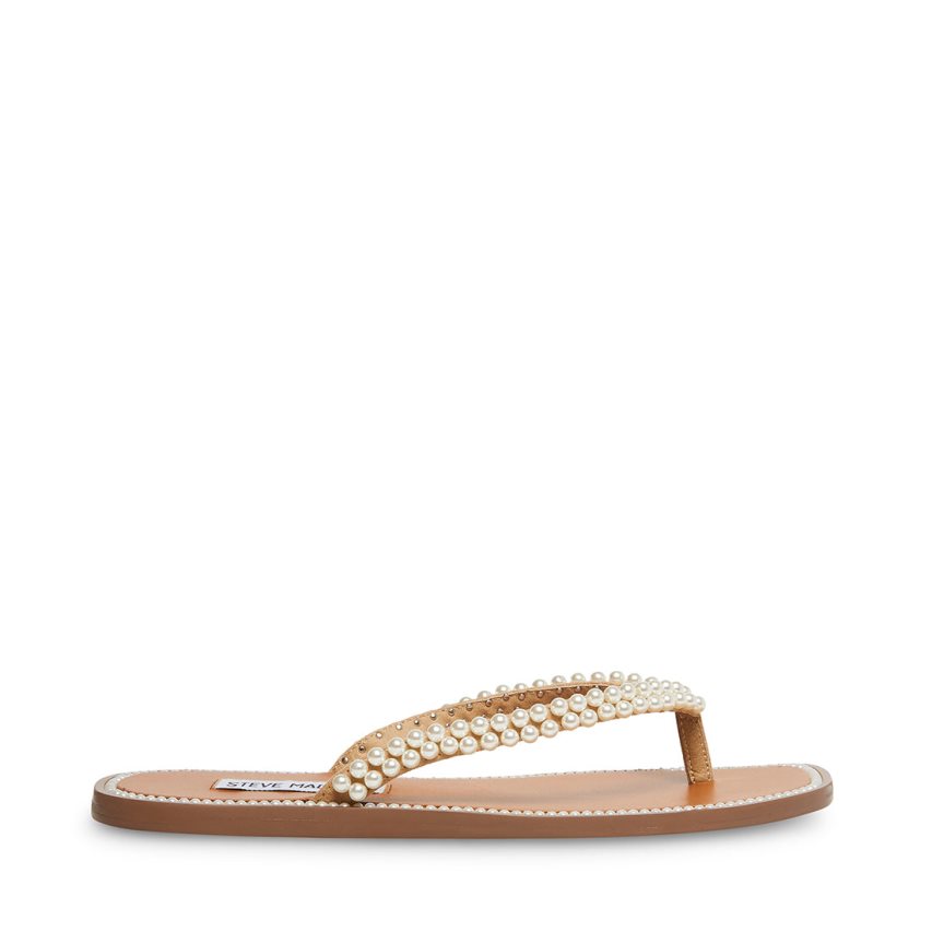 Steve Madden Nadira Flip Flops Dame Hvite | PUSFO7419