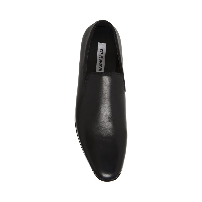 Steve Madden Parigi Lær Loafers Herre Svarte | DWBES7840