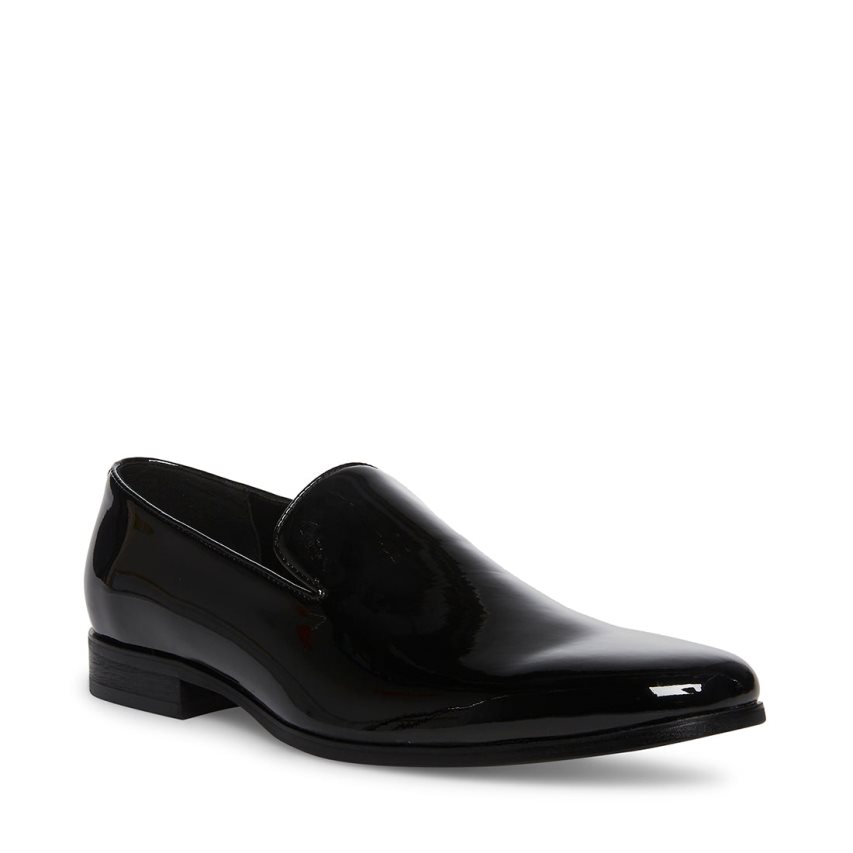 Steve Madden Parigi Patent Loafers Herre Svarte | XCOLE3459